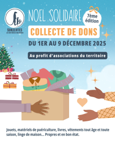 Visuel de collecte de vêtements et de jouets au profit d'associations du territoire